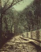 Atkinson Grimshaw Tree Shadows on the Park Wall,Roundhay Park Leeds oil painting reproduction